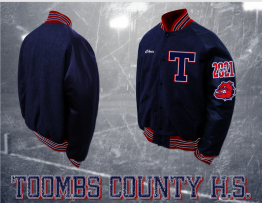 Toombs County All Navy Letterman Jacket