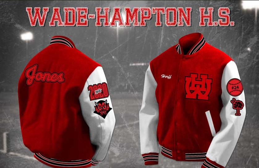 Wade Hampton High School Letterman Jacket Herff Jones The Roderick