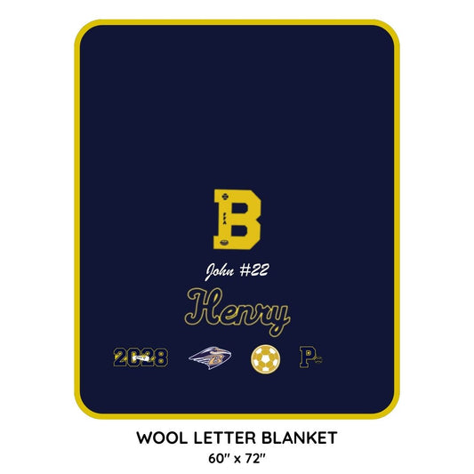 Brantley County Varsity Letter Blanket