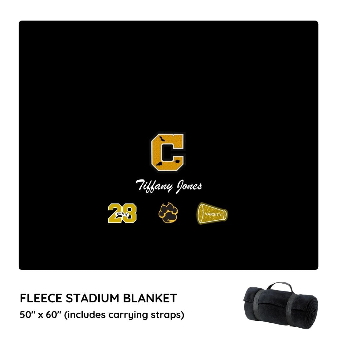 Claxton High Varsity Letter Blanket