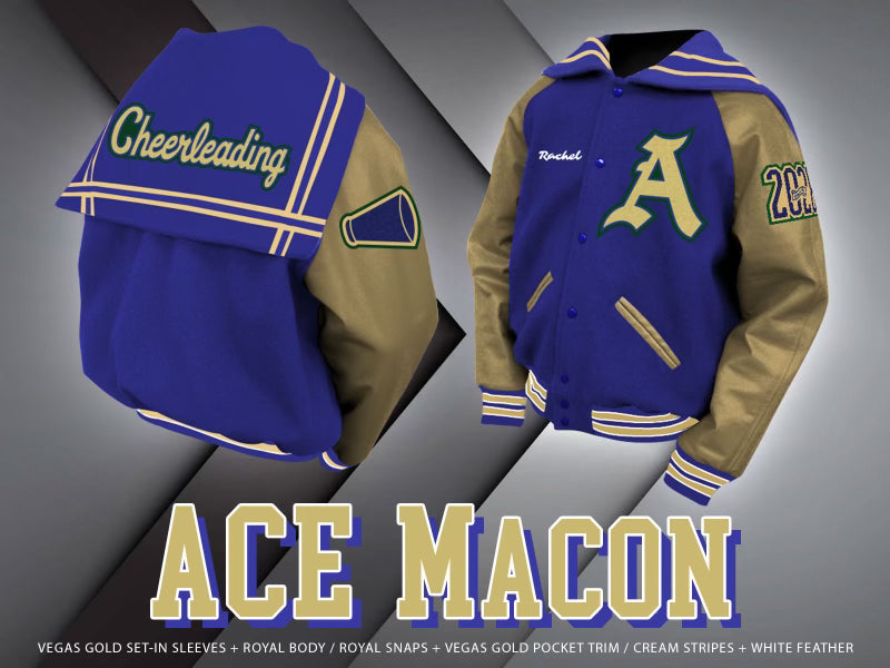 ACE Macon - Letterman Jacket with Leather Sleeves